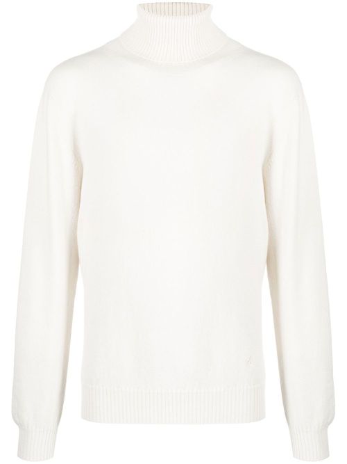 Turtle neck cashmere sweater - White
