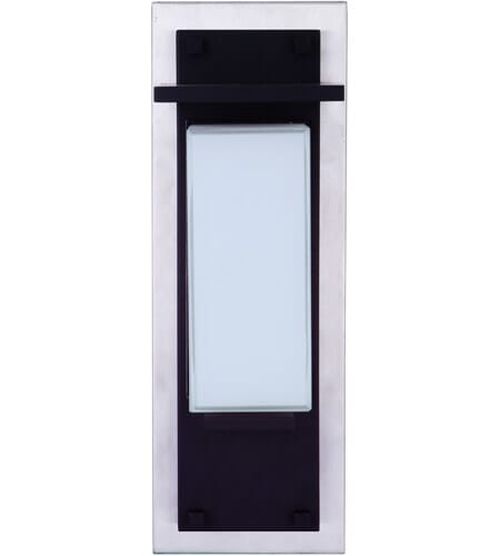 Stainless Steel Midnight LED Outdoor Lantern from the Heights Collection