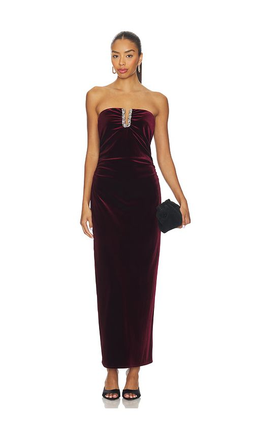 & Reckless Vera Dress in Burgundy. - XS also in L, M