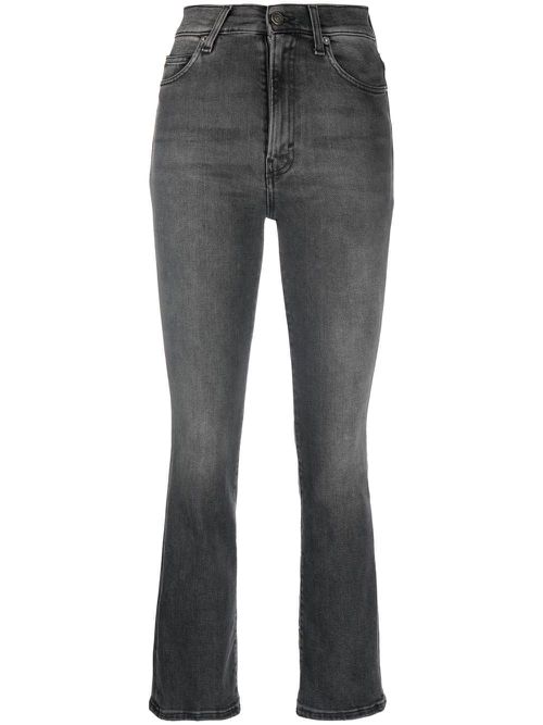 Stonewashed slim-cut jeans - Blue