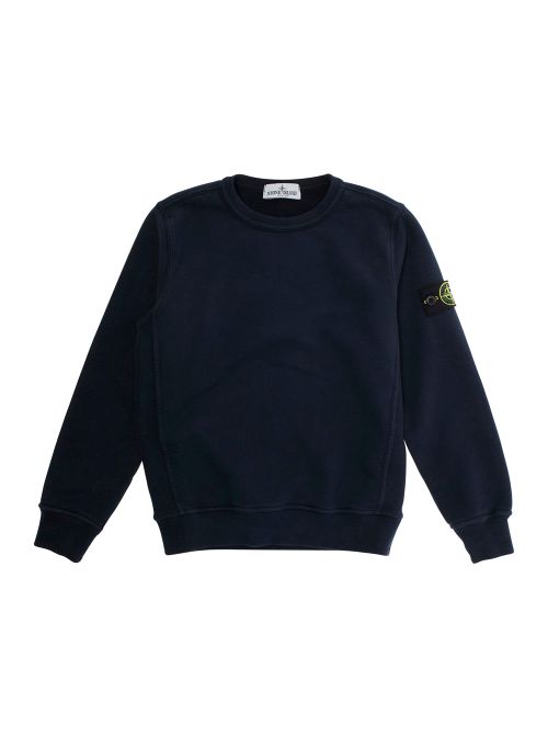 Logo-Patch Crewneck Sweatshirt — Navy