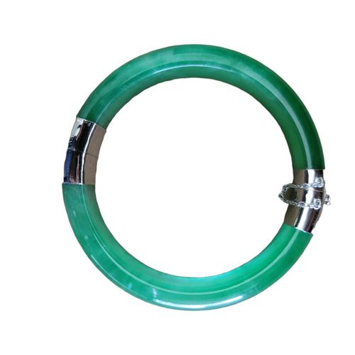 Bridge Cultured Pearl Bangle 2.75" In Jade