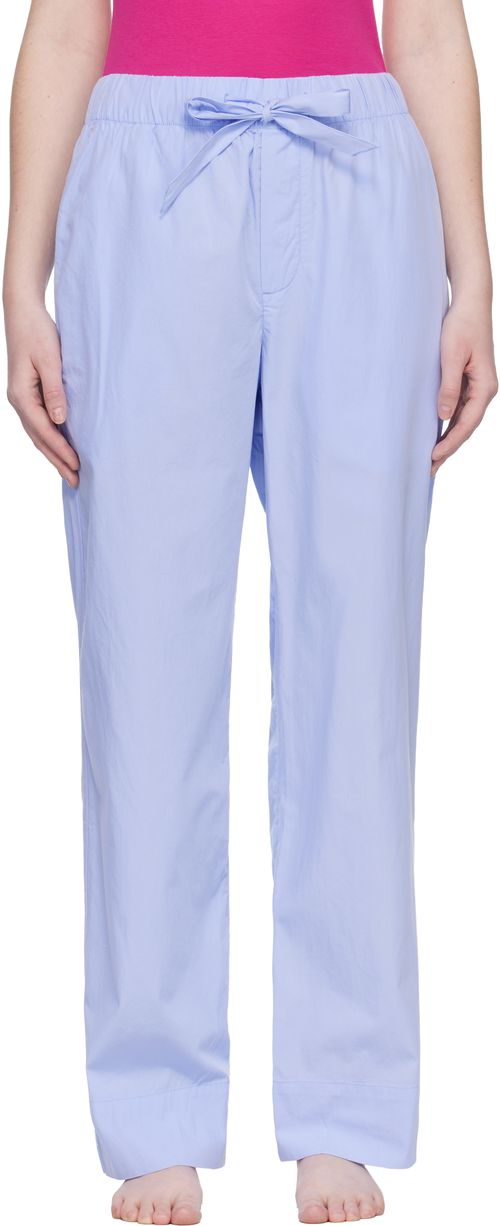 Blue Poplin Pyjama Pants