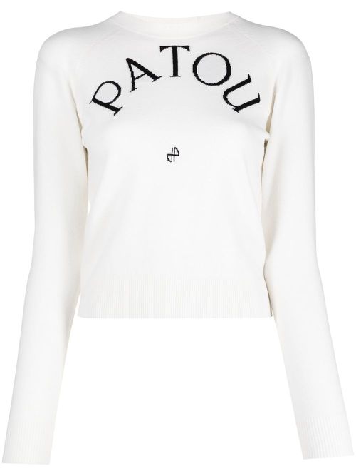 Logo-print jumper - White