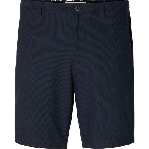 Selected Regular Karl Seersucker Shorts for Men - Sky Captain / 2 X-Large