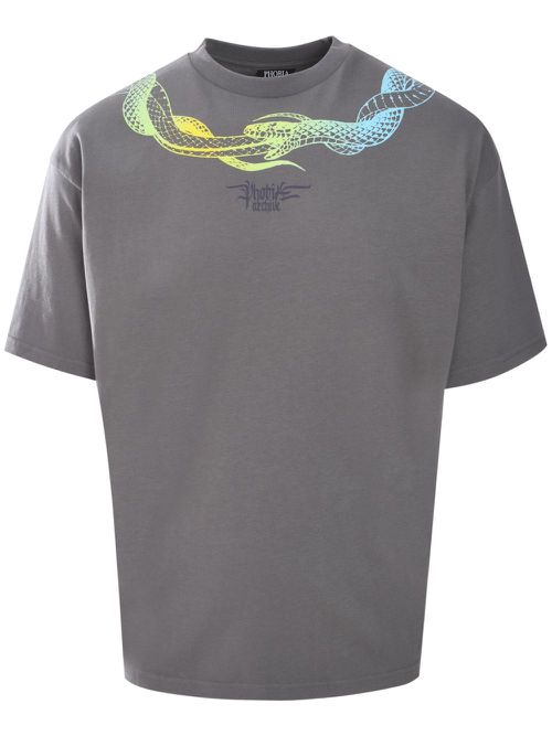 PHOBIA Circle Snake T-shirt - Grey