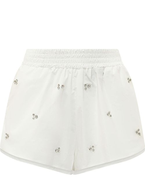 White Embellished Shorts