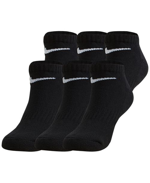 Little Boys 6-Pk. No-Show Socks - Black