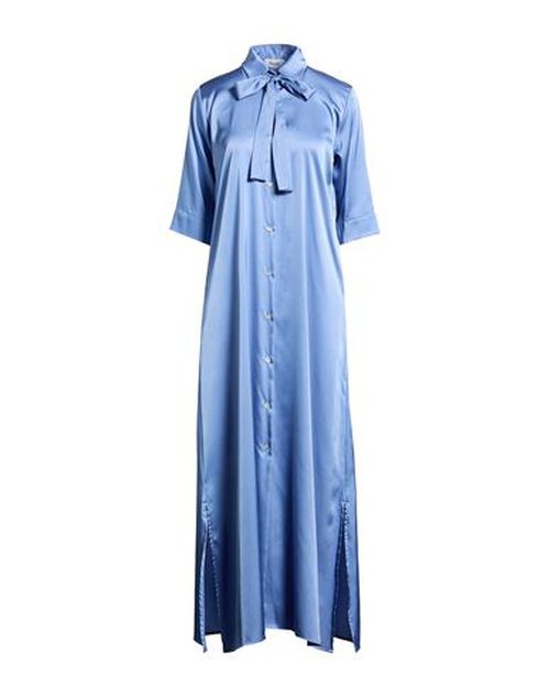Woman Maxi dress Azure Size 10 Polyester, Elastane