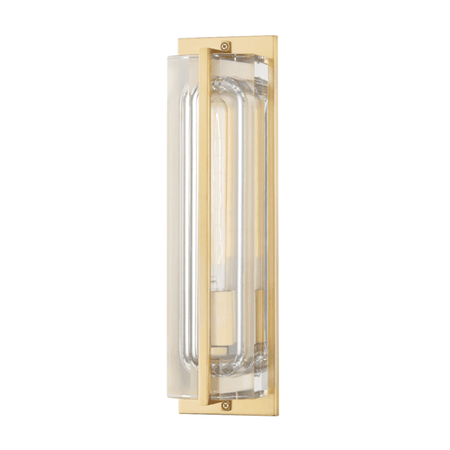 Aged Brass One Light Wall Sconce from the Hawkins Collection