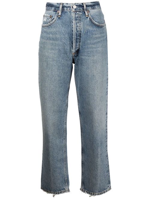 Lana cropped straight-leg jeans - Blue