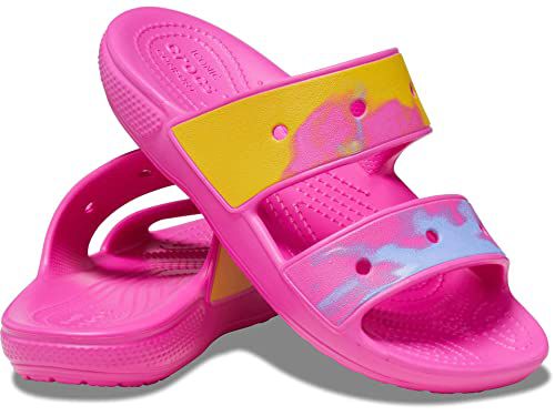 Crocs Classic Marbled Tie-Dye Sandal Papaya/Multi Men's