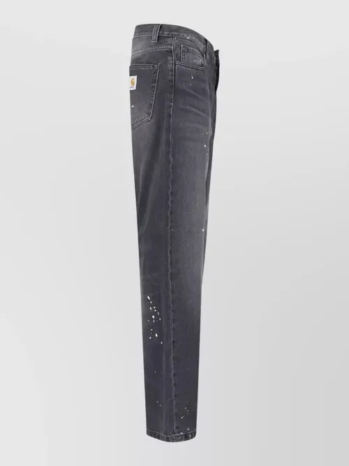 Carhartt Wip - denim pants straight fit belt loops pocket