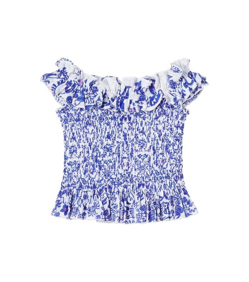 Alitza floral smocked cotton top