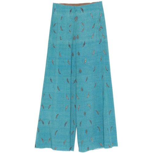 Pantalon en soie imprimé Pierre Louis Mascia