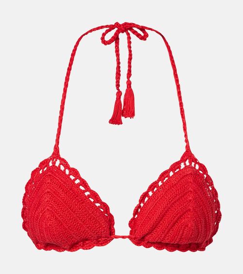 Crochet cotton bikini top