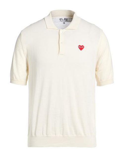 Comme Des Garçons Play Man Sweater Ivory Size M Wool