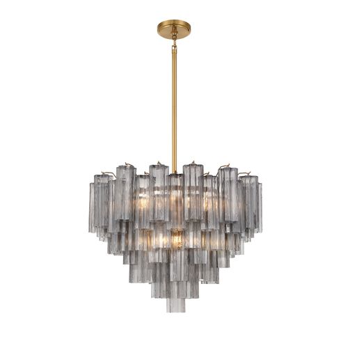 Aged Brass Chandelier from the Addis Collection