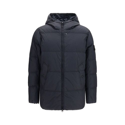 Crinkle Reps Down Jacket — Blue