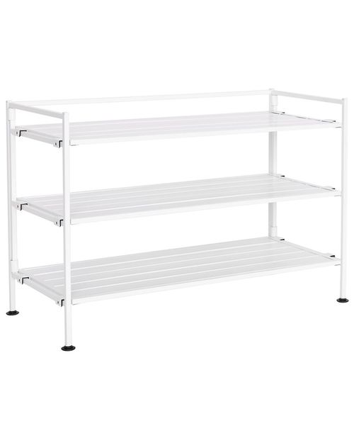 Seville Classics 3-Tier Stackable Metal Slat 12-Pair Shoe Rack for