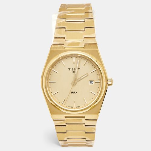 Tissot PRX T137.410.33.021.00 Champagne Dial Yellow Gold PVD Coated Stainless Steel Men's Wristwatch