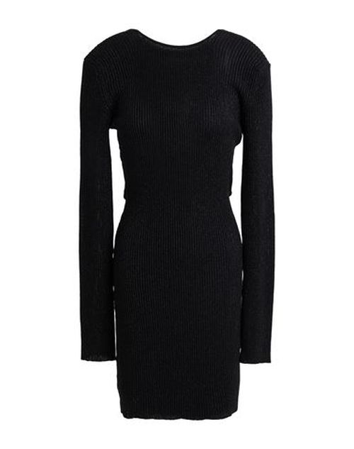 Woman Mini dress Black Size L Viscose, Polyester, Metallic fiber