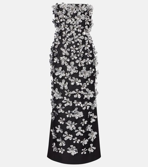 Leilani embellished strapless gown