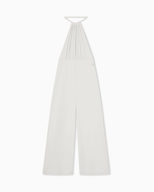 Scuba fabric suit with open back