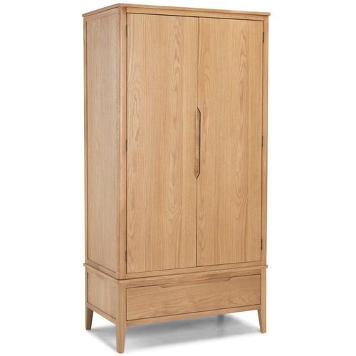 Astoria Oak Double Wardrobe With Drawer