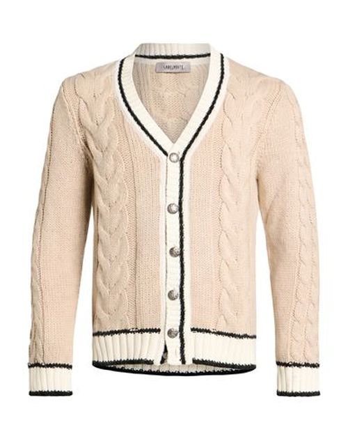 Man Cardigan Beige Size S Wool, Polyacrylic, Alpaca wool, Viscose