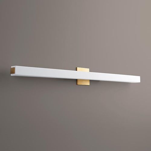 Oxygen Adelphi Bathroom Vanity Light in Aged Bras