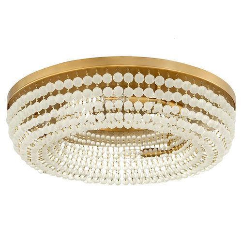 Aged Brass Flush Mount from the Ophelia Collection