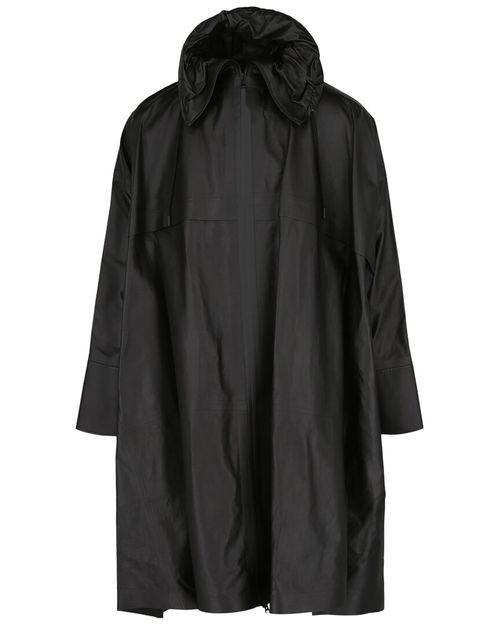 Oversized Leather Trench Coat