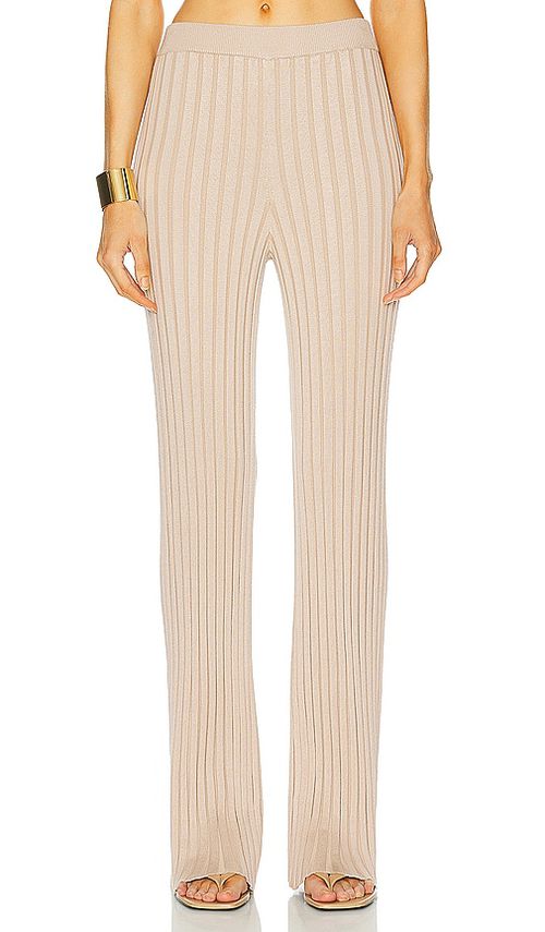 L'Academie Sereph Rib Pants in Champagne - Neutral. M also in