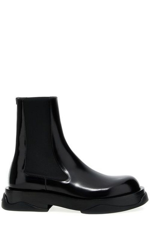 Jil Sander Logo Debossed Ankle Boots