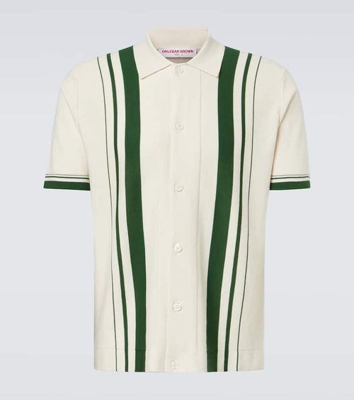 Tiernan striped cotton bowling shirt