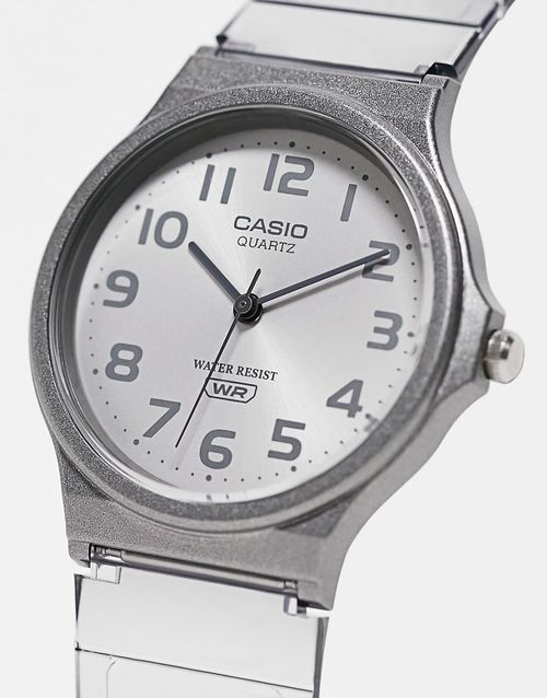 MQ24S skeleton series silicone watch in black