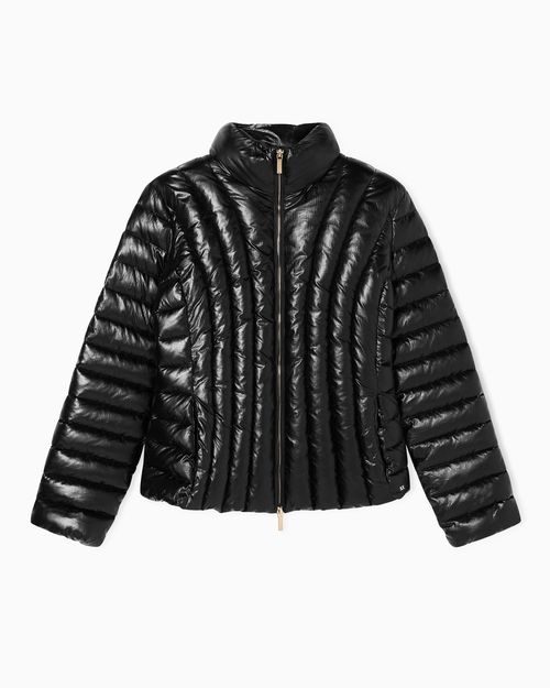 Recycled Foil Padded Jacket with Metallic Effect