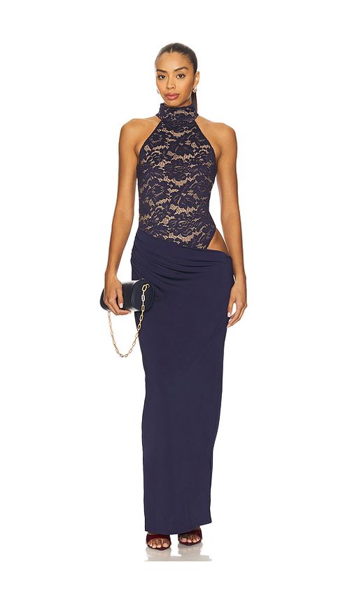 Nookie Lennox Bodysuit Maxi Dress in Navy. XL also in L, M