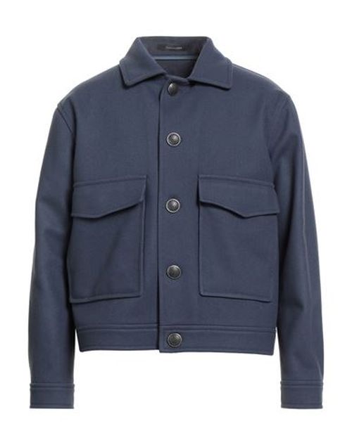 Man Jacket Slate blue Size 38 Virgin Wool, Polyamide, Cashmere