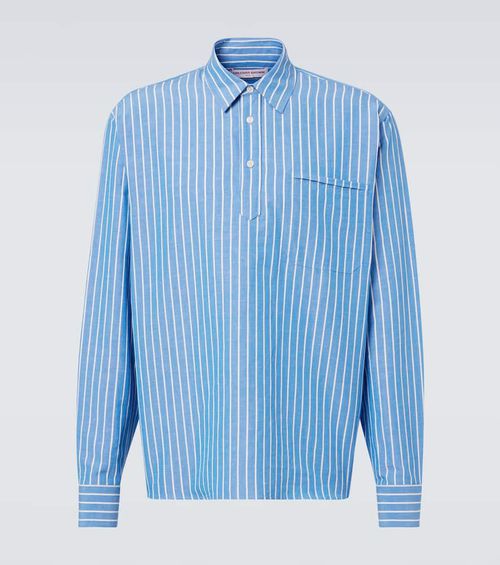 Striped linen and cotton shirt