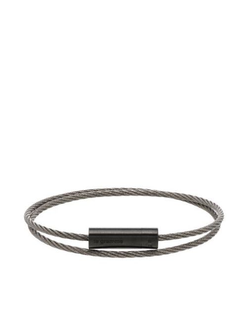 7g brushed double cable bracelet