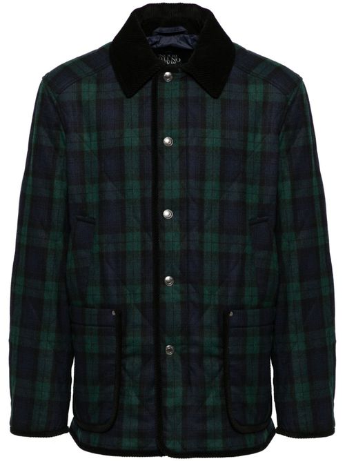 Checked padded jacket - Green
