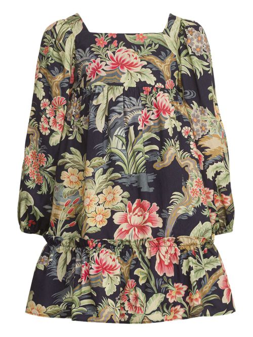 Floral-print dress - Blue