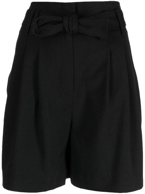 Belted high-waisted shorts - NOIRN01