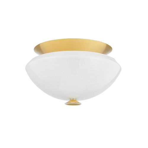 Aged Brass Soft White Flush Mount from the Pawtucket Collection