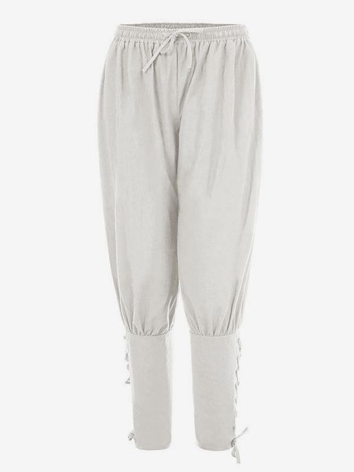 Men Vintage Pant ace Up Aristocrat Style Wide eg Cotton Retro Costumes For Men Halloween