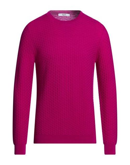 Man Sweater Plum Size 38 Merino Wool