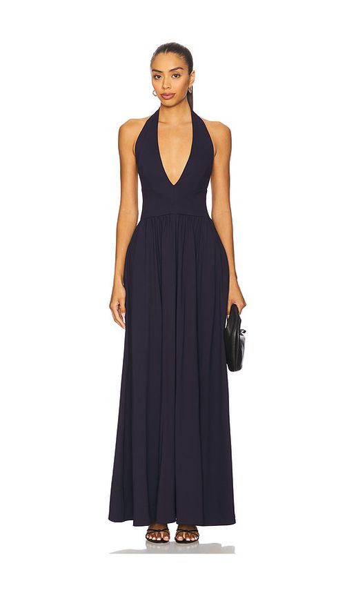 Susana Monaco ROBE MAXI DRESS en Navy.  XS. Also en