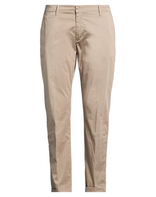 Man Pants Beige Size 40 Cotton, Elastane